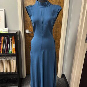 Reiss Livvy High Neck Occasion Teal Dress